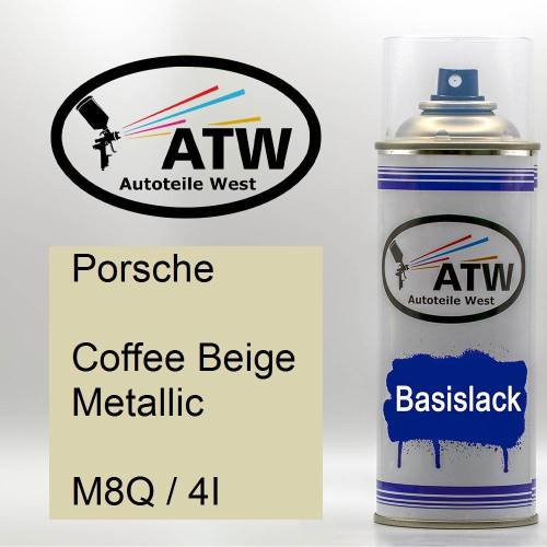 Porsche, Coffee Beige Metallic, M8Q / 4I: 400ml Sprühdose, von ATW Autoteile West.